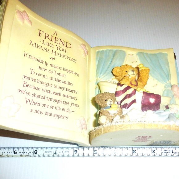 BEST FRIENDS GIFT LOT Musical Book Teddy Bear ANGEL Tree Ornament PLAQUE - Picture 15 of 16
